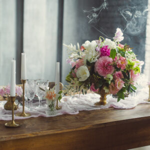 Floral Table with Candles
